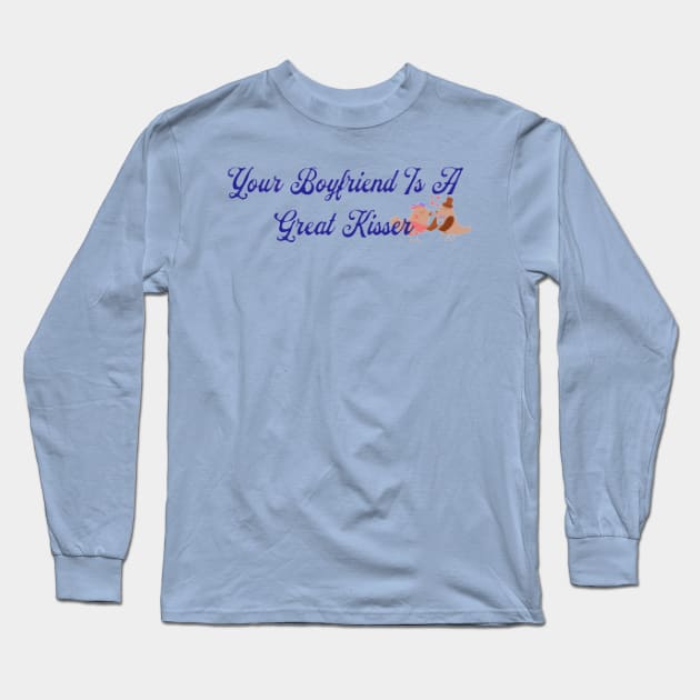 Your Boyfriend Is A Great Kisser, Birds Long Sleeve T-Shirt by KoumlisArt